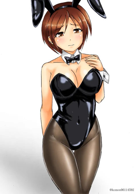 遅くなってすみません、バニーの名取さん描いてみました#艦これ版深夜の真剣お絵描き60分一本勝負#艦これ版真剣お絵描き60分一本勝負_20220815#名取 