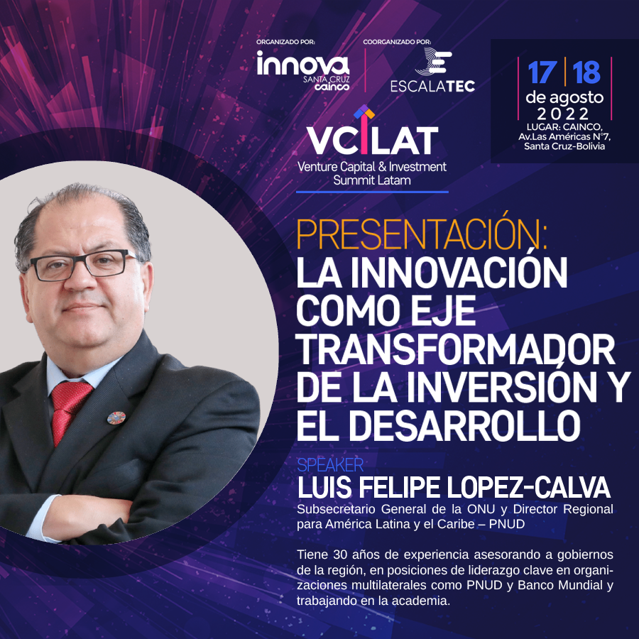 CAINCOBOLIVIA's tweet photo. Conoce a quienes formaran parte del 𝗩𝗲𝗻𝘁𝘂𝗿𝗲 𝗖𝗮𝗽𝗶𝘁𝗮𝗹 & 𝗜𝗻𝘃𝗲𝘀𝘁𝗺𝗲𝗻𝘁 𝗦𝘂𝗺𝗺𝗶𝘁 𝗟𝗮𝘁𝗮𝗺
El primer foro especializado en Capital de Riesgo se llevará a cabo este 17 y 18 de Agosto
Lugar: CAINCO, Santa Cruz, Bolivia
#VCILAT #SantaCruzInnova #ESCALATEC https://t.co/GeCZrW9RGd
