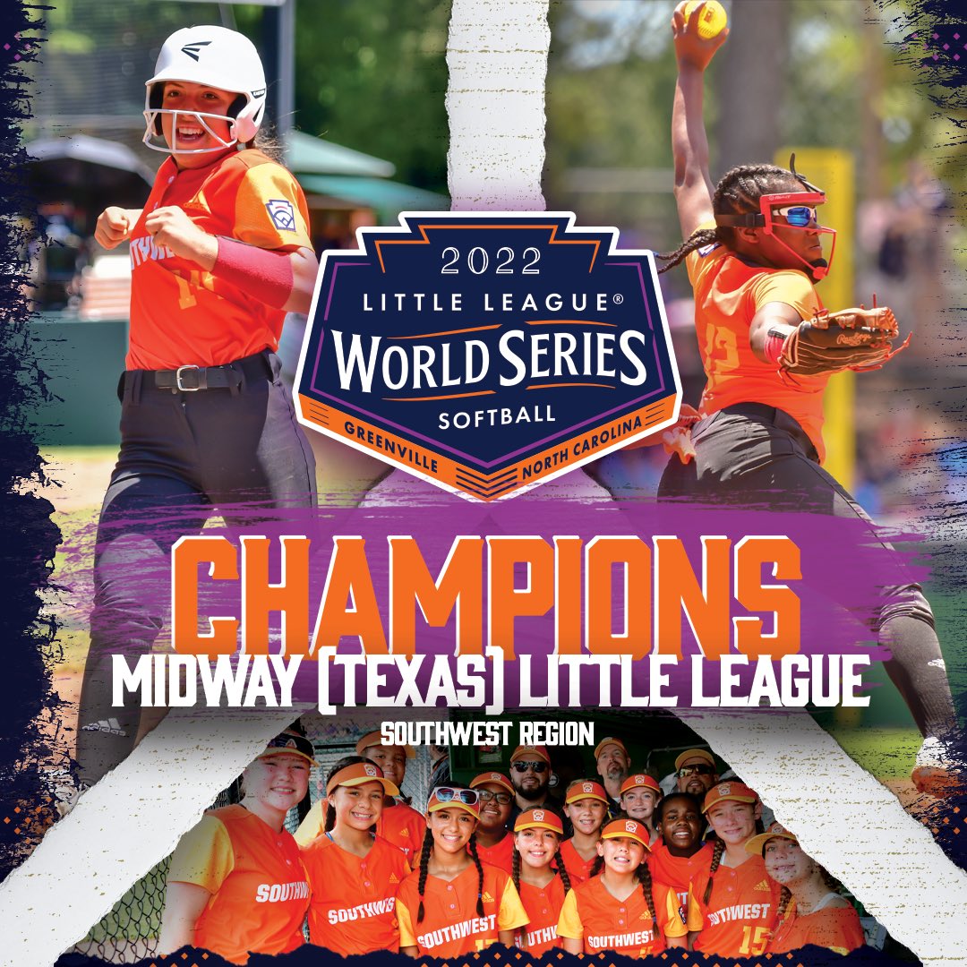 Little League on Twitter "Texas brings the Little League Softball World Series banner back to