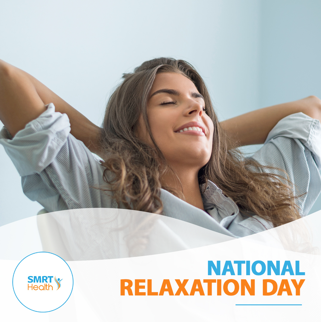 SMRT_Health's tweet photo. Happy #NationalRelaxationDay!

Today is a day to slow down and focus on taking care of yourself. Life can get pretty hectic at times, so it’s important to take a step back to rejuvenate!

We encourage everyone to shut off their phone at some point today &amp; enjoy some “you” time. https://t.co/QapPF12DYo