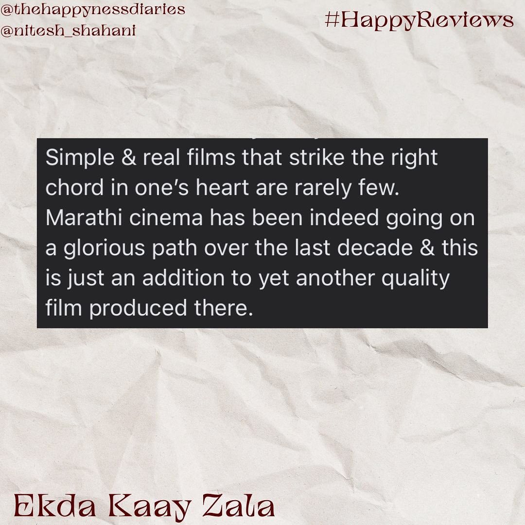 happynessalert's tweet photo. (4/5) @nitesh__shahani My #HappyReview for #EkdaKaayZala @sumrag @KulkarniSaleel https://t.co/W1RXBf06Qu