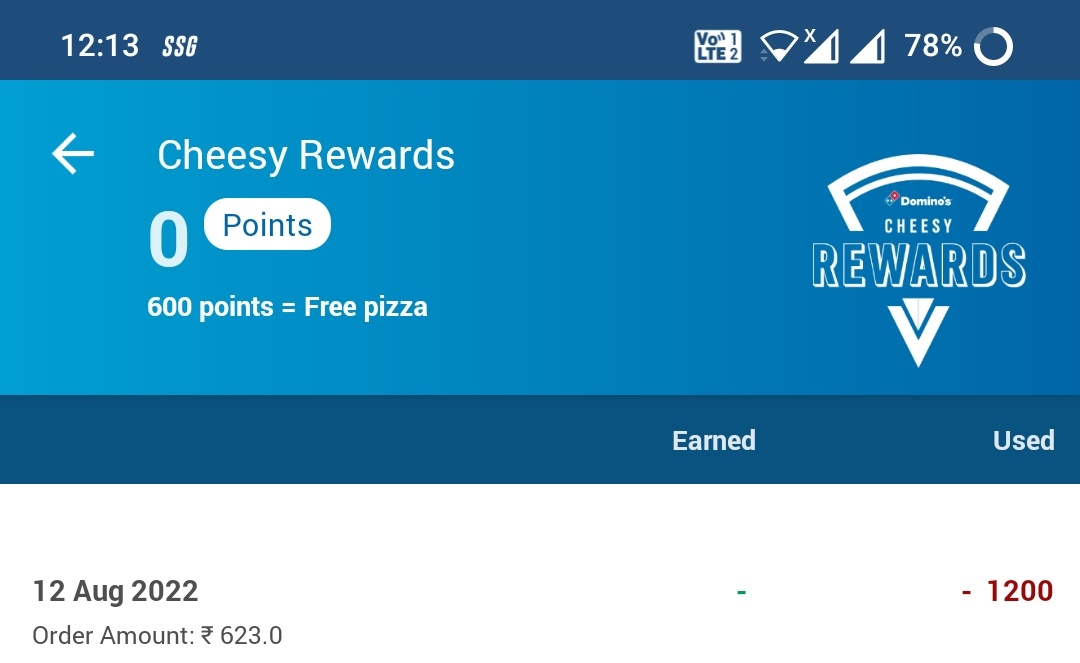 Harsh300897's tweet photo. @dominos_india why are you cheating your customer? I had redeemed only one free pizza but you deducted two? I had paid for the other pizza and moreover that pizza wasn't even eligible for cheesy rewards. 
So please let me know why 1200 points/ 2free pizza were deducted? https://t.co/DYXtYdZttQ