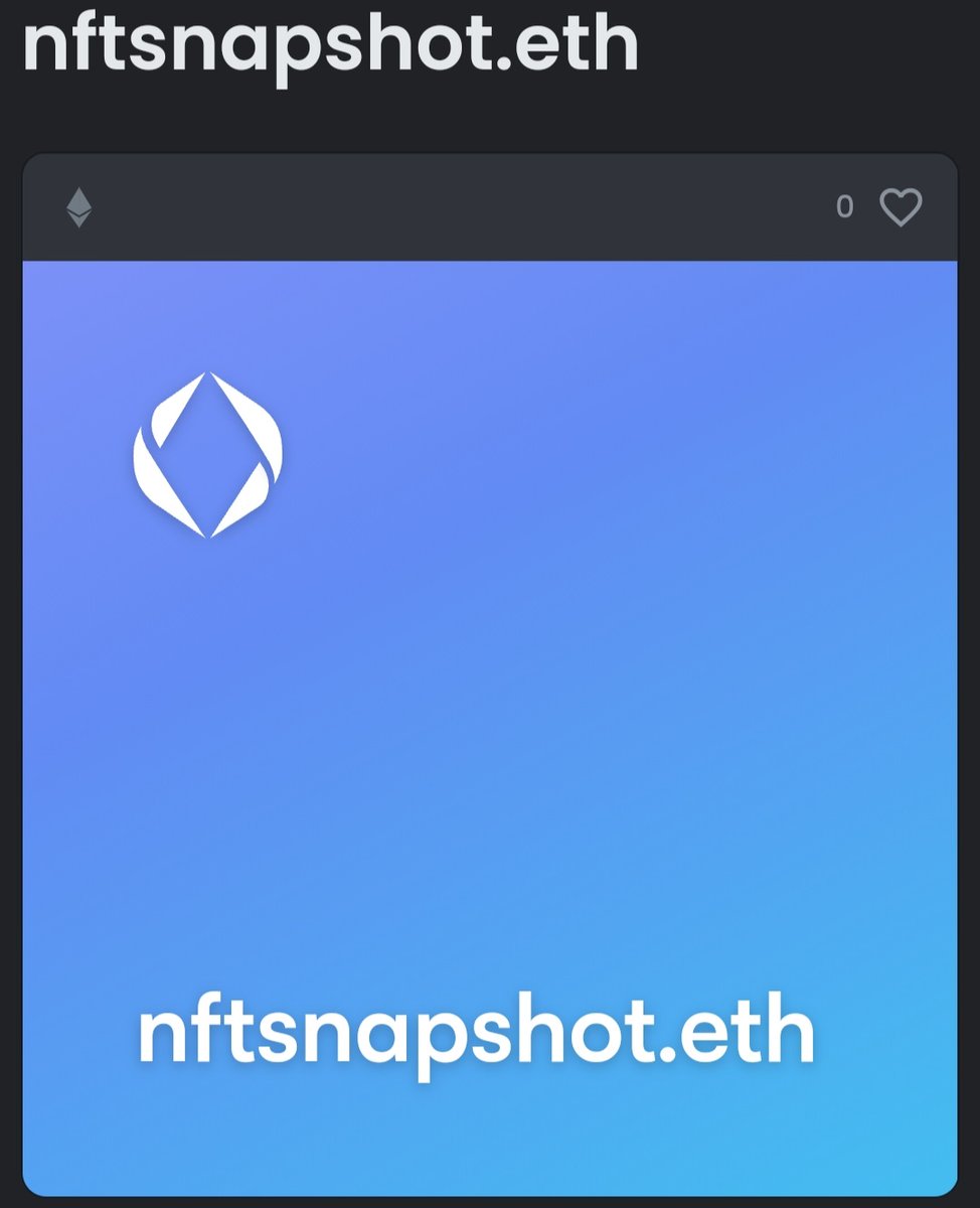 G_BazCrypto's tweet photo. The ENS Domain #NFTSNAPSHOT is now available for sale at a very competitive price regarding the potential of the application that could be build around it‼️ #ensdomain #ens #snapshot #NowOnSale #EnsToBuild #DomainApplication #BlockchainTech #TheColorChartist https://t.co/tvnngzrLpU