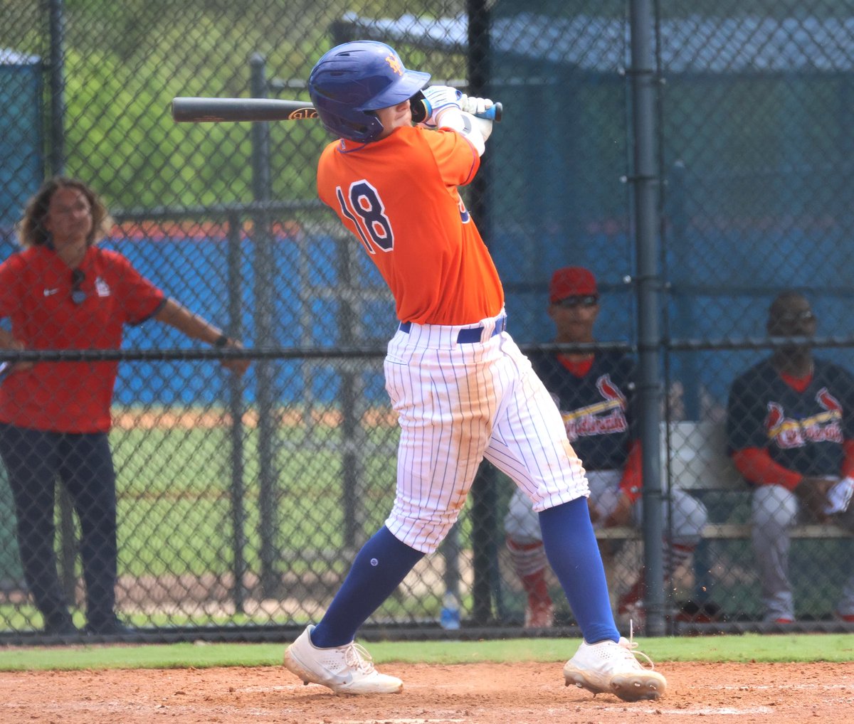 mikemayer22's tweet photo. Mets 2022 4th rounder Jacob Reimer hit his first pro home run today. He knocked in fellow 2022 draftees Jett Williams and Rhylan Thomas with the blast. 

Reimer drove in five on the day and walked as well. https://t.co/wVXnu7CaDK