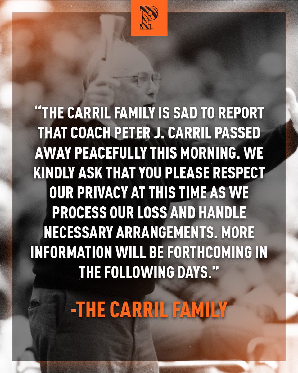 A Statement From The Family Of Pete Carril.

🔗: bit.ly/3zVvleo