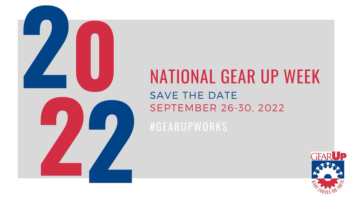 edpartnerships's tweet photo. 6 weeks until the 2022 National #GUweek celebration? Are you ready?

Participate in our TikTok challenge https://t.co/MTXkg1ns91

or our daily themes!
Mon - Policymakers 
Tues - Students
Wed - Alumni
Thurs - Families 
Fri - Educators 

#GEARUPworks https://t.co/79qjBQ0F3N