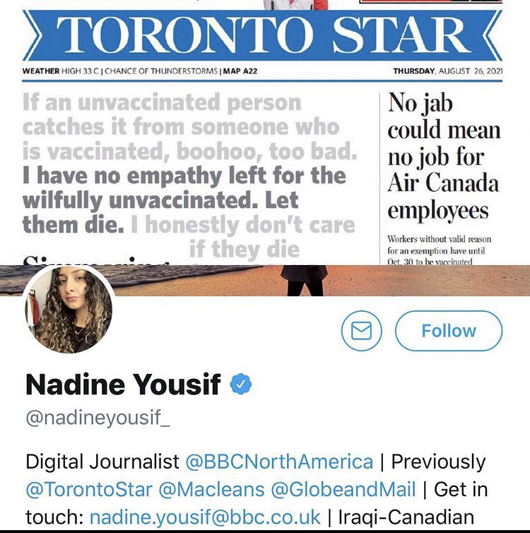 PerStefania's tweet photo. @nadineyousif_ Hopefully your work will not be hateful and biased as it was 🤷‍♀️ https://t.co/oirKcQT5m5