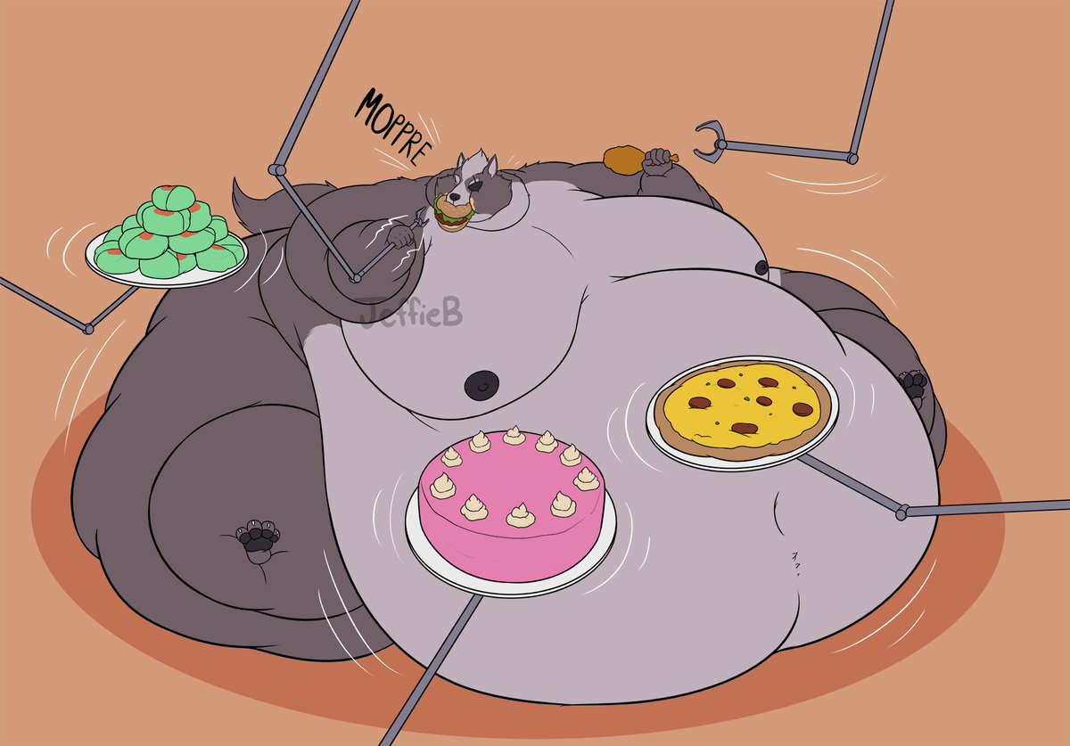 JeffieB19's tweet photo. Greedy wolf :3 
a commission for @that1wulfguy https://t.co/f2NJz5r1cw
