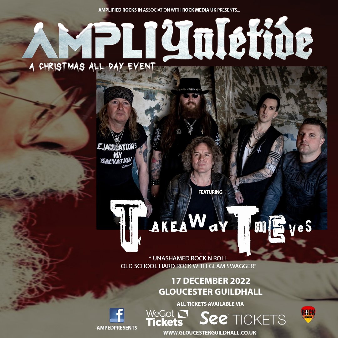 TakeawayThieves's tweet photo. Much Love to @amplified_rocks for adding us to their #ampliyuletide Festival
Tickets ON SALE NOW...
WEGOTTICKETS
https://t.co/V07vWrN12U
#AmpedPresents #AmplifiedRocks #AmplifiedFestival #rockshow #AmplifiedMedia #RockMediaUK #AllDayEvent #LiveMusic #rockconcert #80smetal https://t.co/9aEzUJ8HB9