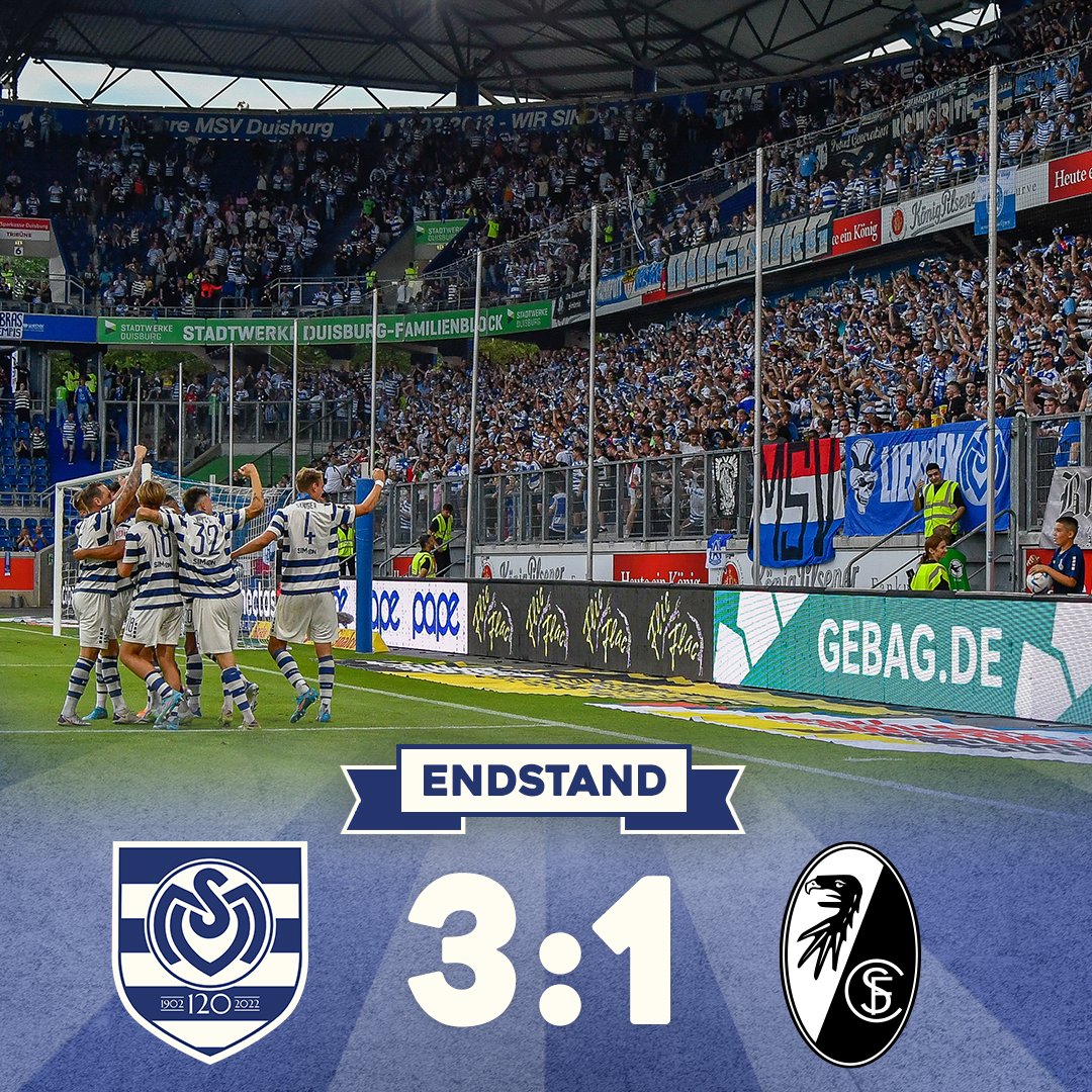 ⬇️ DER ERSTE HEIMSIEG! ⬇️

Unser Spielverein schnappt sich gegen Freiburg drei verdiente Punkte. Sauber, #Meidericher Jungs! 👏

#𝟙𝟚𝟘Jahre𝕄𝕊𝕍 #MSVSCF #Duisburg