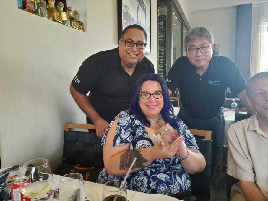 Joysystems's tweet photo. What better way to start the month than celebrating with the #Insight Aurora team! Thank you for the invite to celebrate one of Joy Systems top sales reps for Q1 Kristin Parkinson! What a great event! #JoySystems #refurbished #FogoDeChao #RefurbishedPCs #gogreen  #steak #pcs https://t.co/l7LJlDYNyL