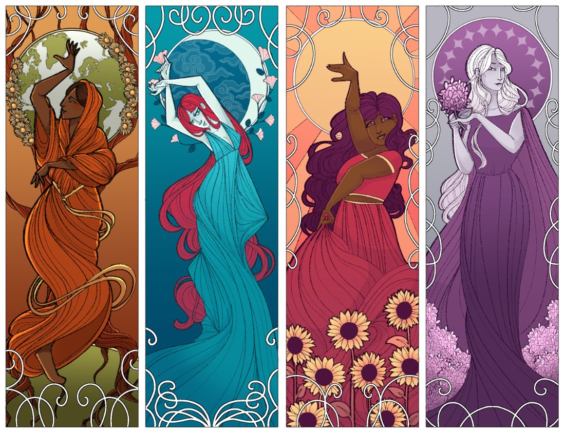 IzzyNouv's tweet photo. Posting all of these at once to avoid longposting, my four tarot themed bookmarks. This has been a very fun mini project, and maybe i'll return to it to do more tarot bookmarks at a later time. 

#Tarotcards #tarot #bookmarks #illustration #artnouveau https://t.co/IBHz1ENTof