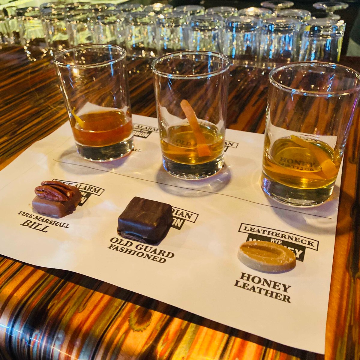 Have you ever done a whiskey 🥃 and chocolate 🍫 tasting?! We had so much fun pairing truffles from <a href="/CacaoChemistry/">Cacao Chemistry Chocolatier & Patisserie</a> with the Old Fashioned cocktail flight at <a href="/1350distilling/">1350Distilling</a>, both located in downtown Colorado Springs. #whiskey #chocolate #pairing