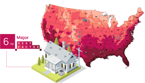 RiskFactorCom's tweet image. RiskFactor.com now includes Heat Factor™ data for 145 million properties across the U.S. giving you high-quality heat severity information at the property level. Find your home’s risk today. 
#RiskFactor #HeatFactor #FireFactor #FloodFactor