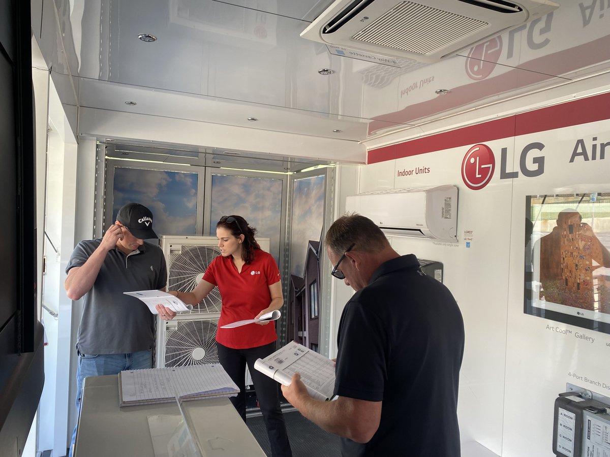 LGHVACUSA's tweet photo. Last week the LG Residential Roadshow traveled with Thos. Somerville to Hollywood MD, Chantilly VA and Camp Hill PA. Thank you to Thos. Somerville and LG's Raelynn Warner! #LGRoadshow https://t.co/hBWbNEYPs5