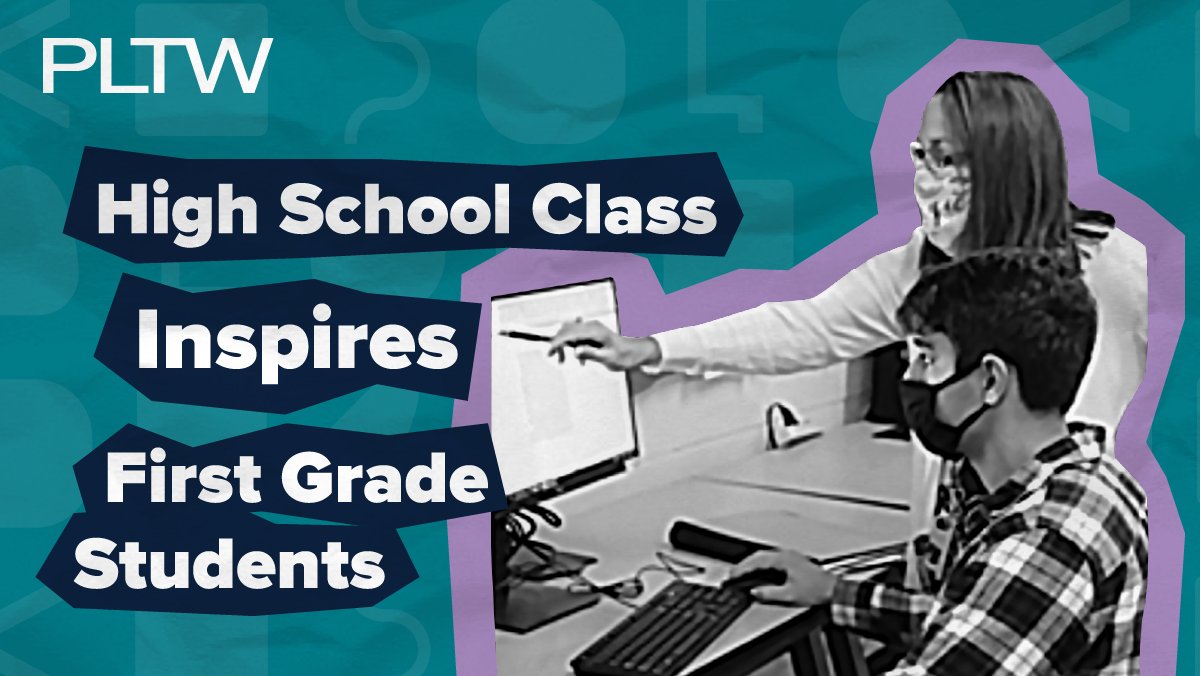 PLTWorg's tweet photo. PLTW Civil Engineering and Architecture class inspires first grade students through virtual designs. Read more about the project here: https://t.co/YVxbtlM83K https://t.co/7Zt33Gfny6