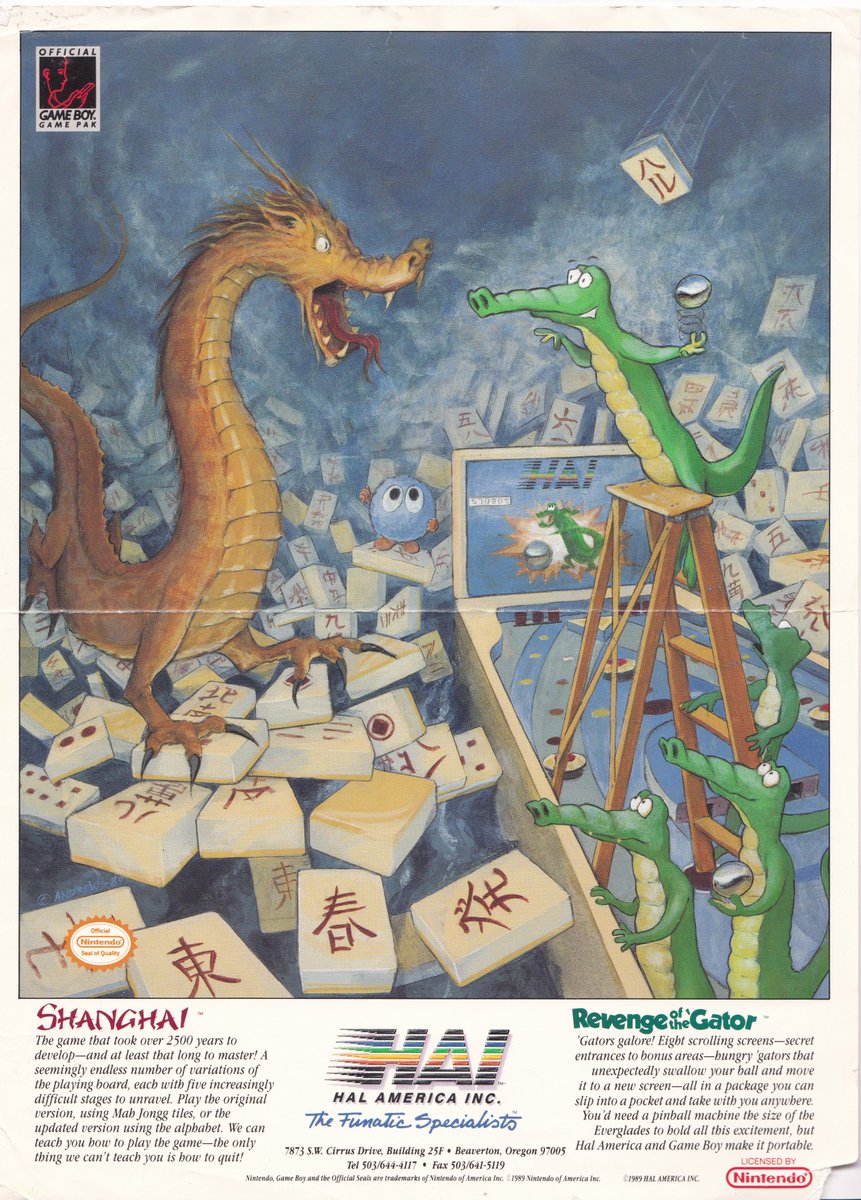 GeeksLineGlobal's tweet image. Satoru Iwata is credited with programming one of these Game Boy games. Can you guess which one?
These sales flyers were sent out via postal mail in the early 1990's by HAL America Inc.
*Less than five days to support our Game Boy &amp;amp; Virtual Boy book!: kickstarter.com/projects/pceng…