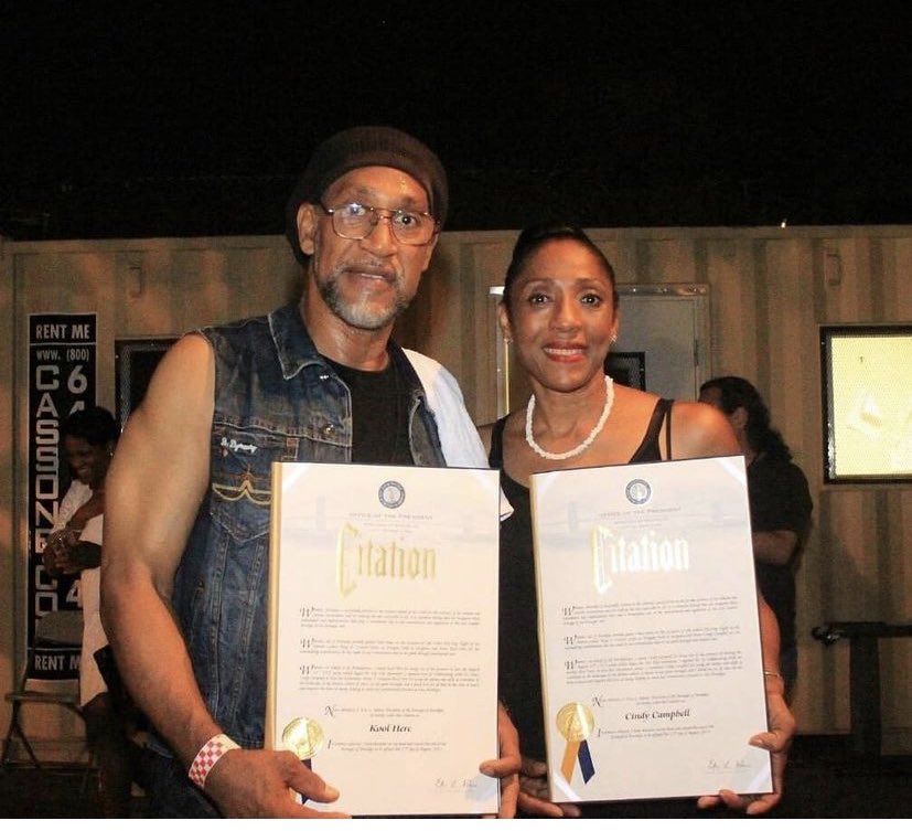 MCDebbieD's tweet photo. #Bronx Kool Herc & his sister Cindy. Herald as Hip Hop’s 1st Promoter because it was HER idea to host a Back To School party 8/11/73 in the Rec Room where they lived. It became the documented date of the #originsofhiphop. Flyer is a replica. #ImAPioneer https://t.co/BeOvuwIN7i