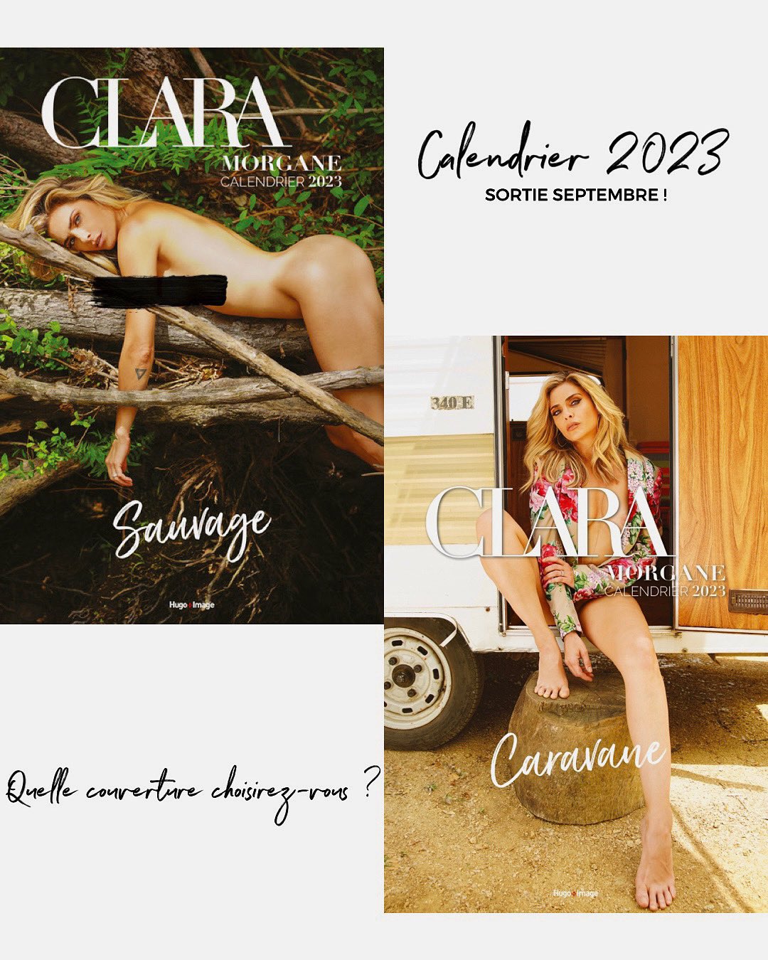 À vous de choisir !!! #CALENDRIER2023 Quelle sera votre couverture préférée ? #sauvage ou #caravane ? À vous de jouer ... 🙈💋 https://t.co/qi9JVncFDV