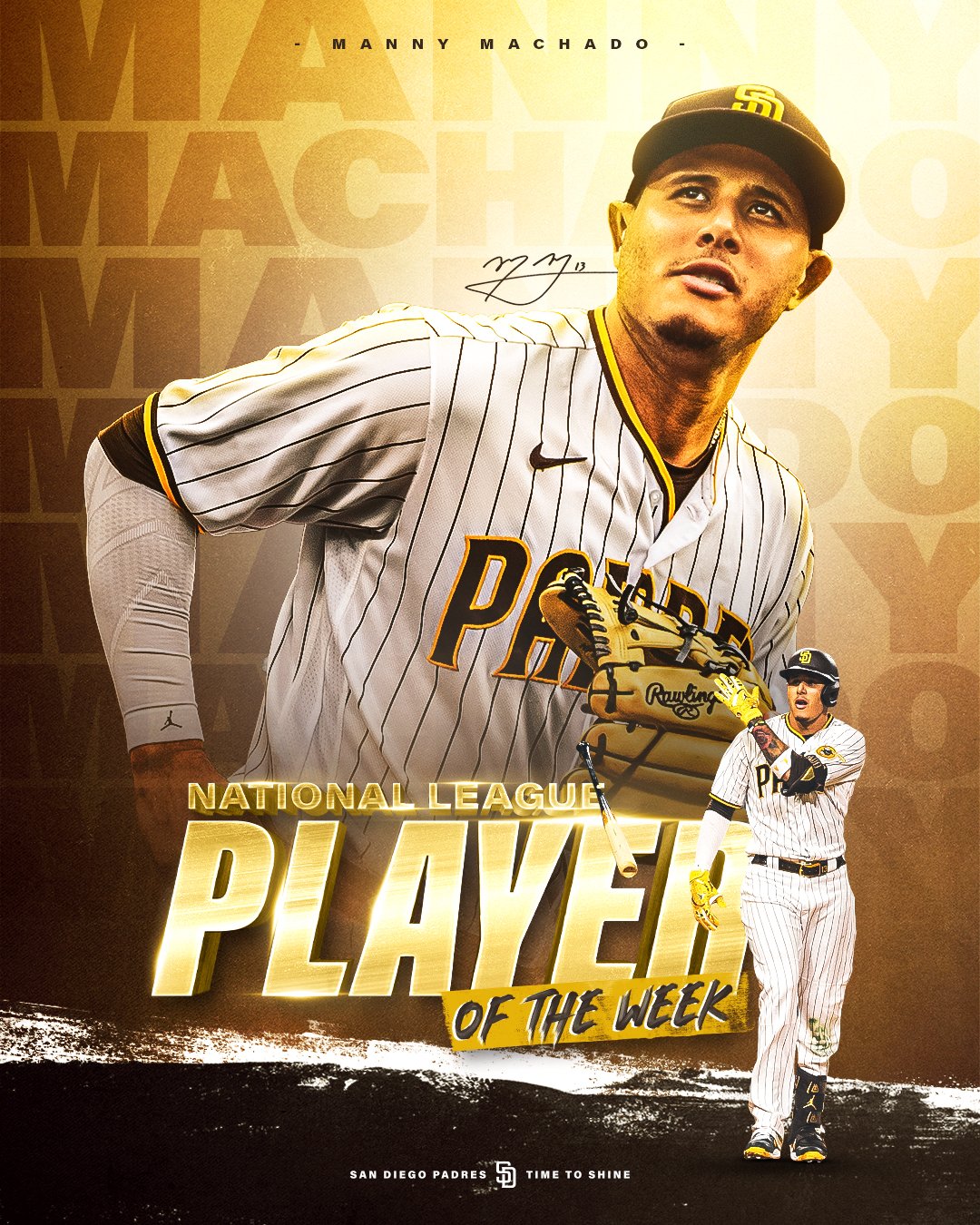 San Diego Padres on X: National League Player of the Week? That's just  Manny being Manny.  / X
