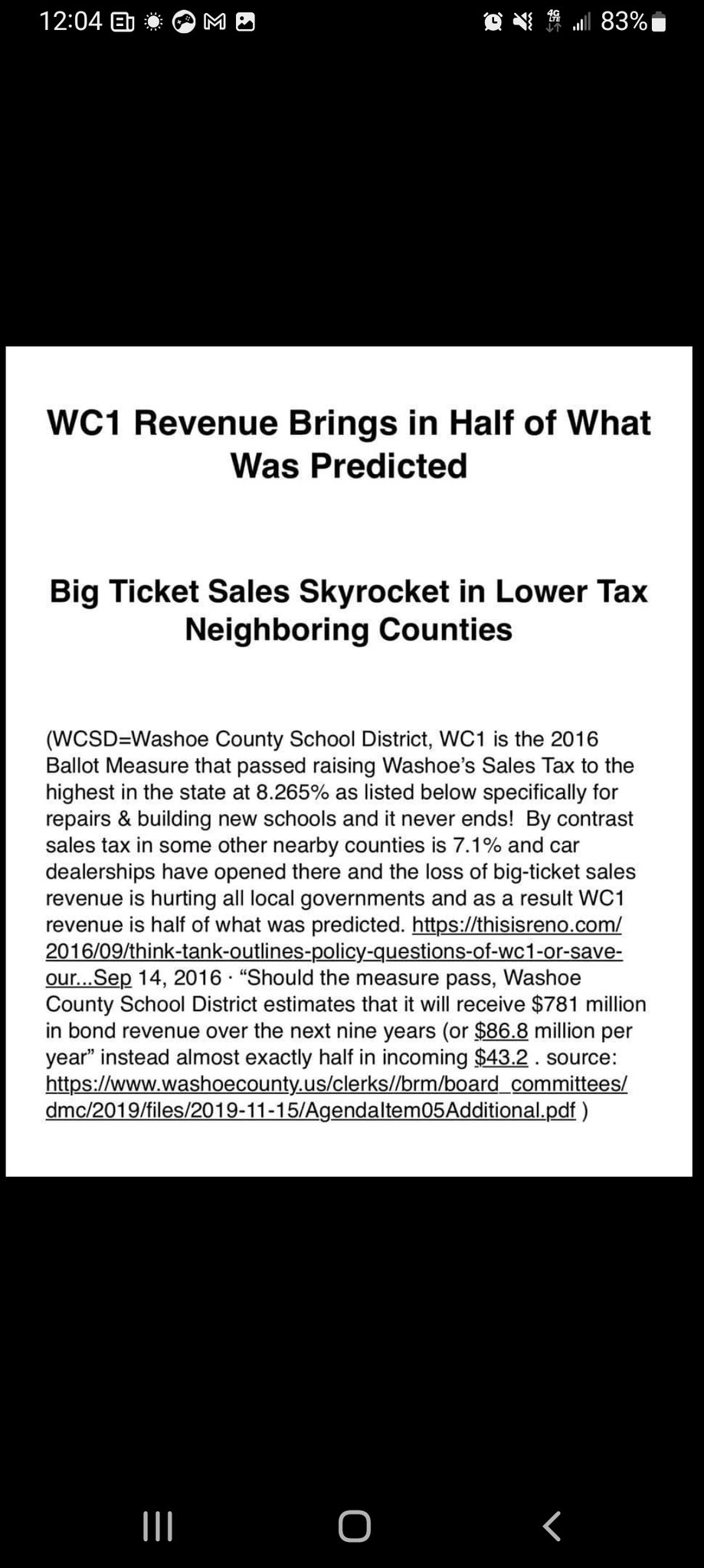 Washoe County Project On Twitter WC1 Is Bringing In More Revenue Than