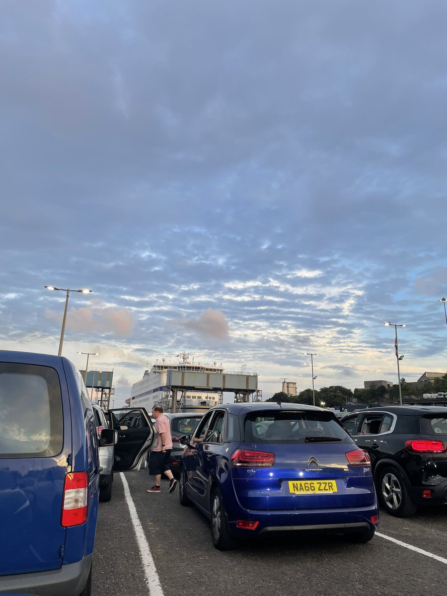 On our way to France it’s been a long wait <a href="/BrittanyFerries/">Brittany Ferries</a> !