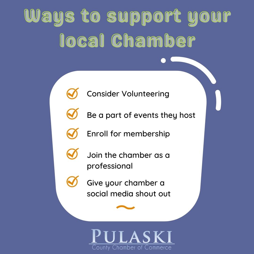 Happy Local Chamber of Commerce Day! #SupportyourLocalChamberofCommerceDay
Check out our website below to find how you can get involved today.
pulaskivachamber.org