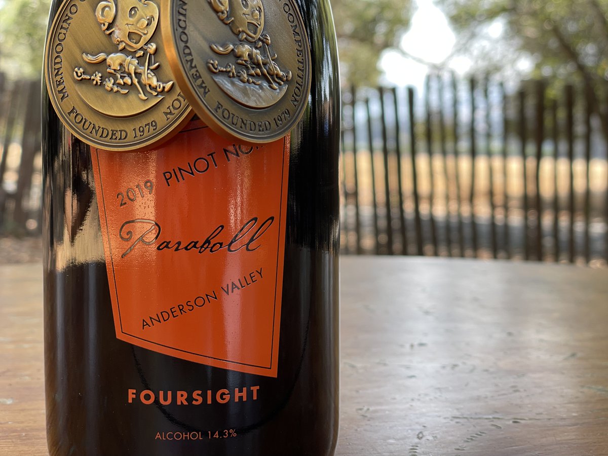 Our 2019 Foursight Paraboll Pinot Noir is Best of Show Red &amp; Double Gold at the 2022 Mendo County Wine Competition! An honor indeed! Thx to the judges, committee &amp; all who put this competition on every year. #mendowine #andersonvalley #pinotnoir #goldmedal foursightwines.com/2019-paraboll-…