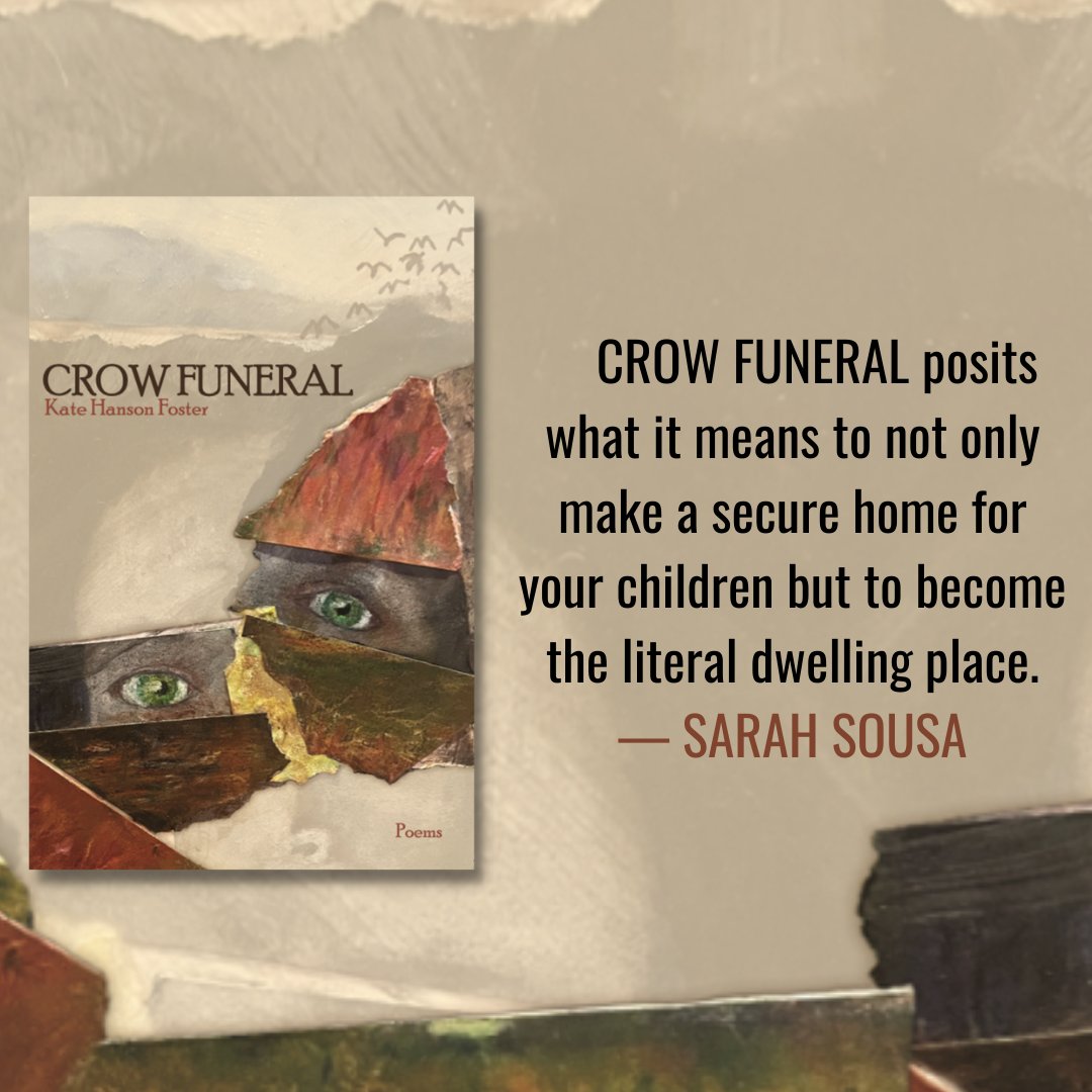 eastoverpress's tweet photo. "CROW FUNERAL posits what it means to not only make a secure home for your children but to become the literal dwelling place."
—Sarah Sousa, author of HEX and SEE THE WOLF, on @khansonfoster's collection of poems #CrowFuneral. Learn more at https://t.co/zaf4izj5mG. https://t.co/Yiq2CQrOgz