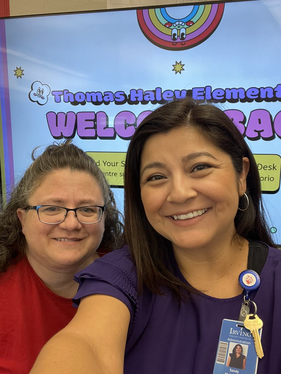 Ready to serve at Thomas Haley! Happy 1st day!!! <a href="/MrsRitaRuiz/">Rita Ruiz</a> <a href="/Sandy_ELARCoach/">Sandy Maldonado</a> <a href="/HaleyHornFrogs/">Thomas Haley ES</a>