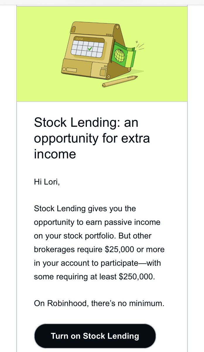 Robinhood is sending out emails encouraging customers to “Turn on Stock Lending” 🙄 That’s a NO #Robinhood you cannot use my 2 #AMC shares that I left with you for future lawsuits! #CHECKMATE #APE #shorts #ChokeOnThat #GettingScared #Margincall