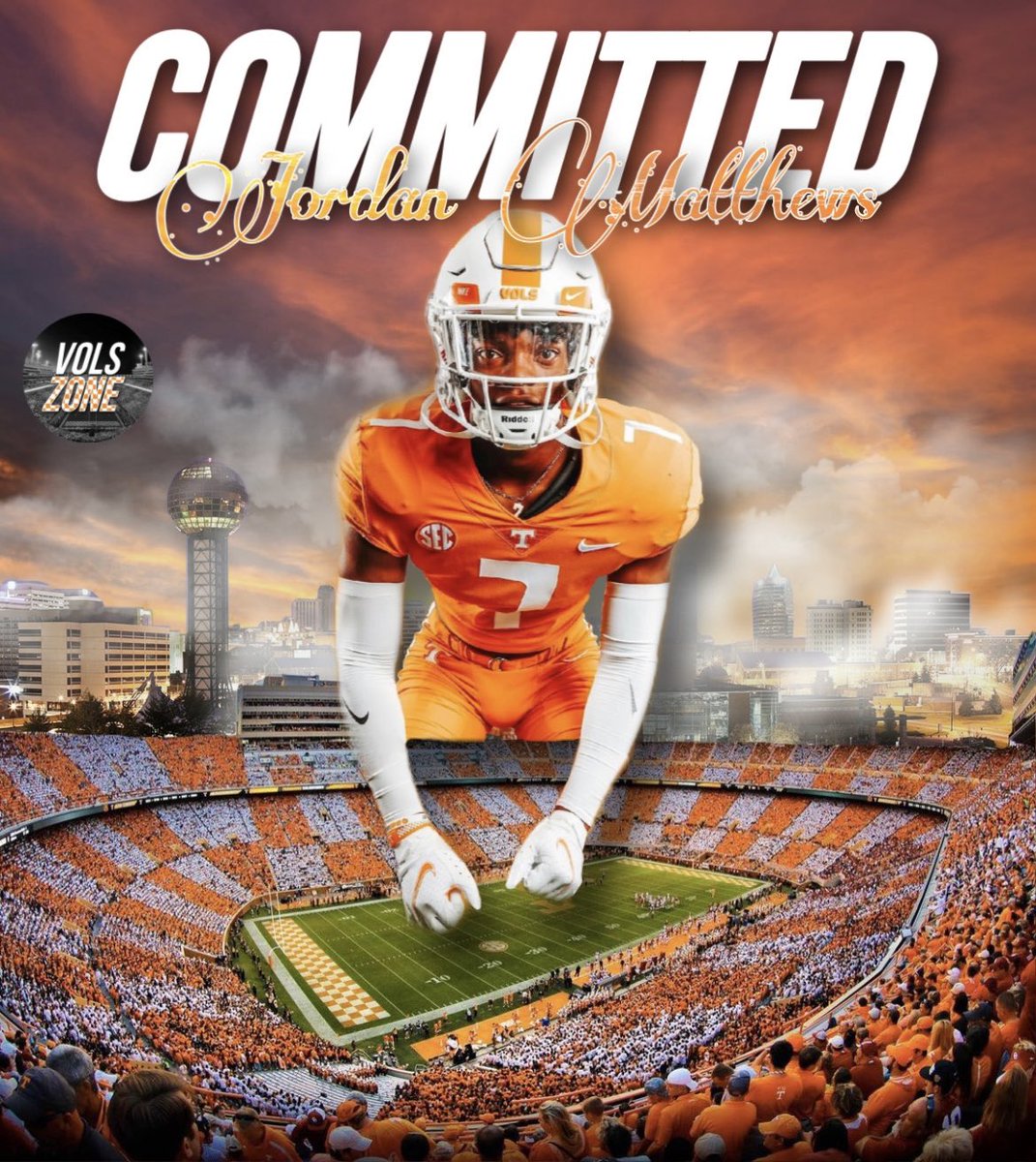 BREAKING: 4 star CB Jordan Matthews has committed to TENNESSEE!🍊

Matthews chose the Vols over Texas and Michigan!

That is BACK TO BACK 4 star CB commitments!🍊🍊🍊