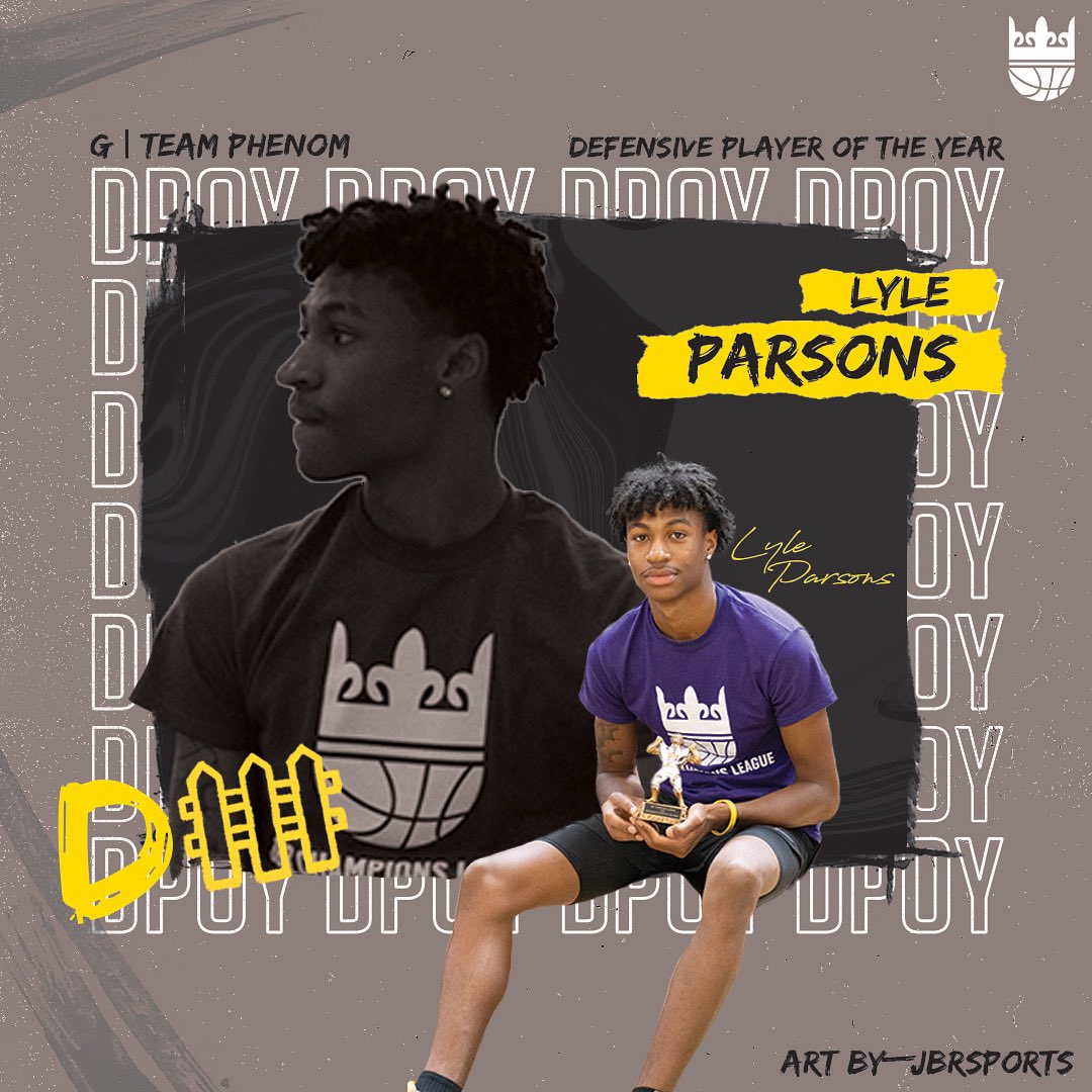 Congratulations to Kyle Parsons on winning the 2022 Champions League Defensive Player of the Year award! Lyle showcased his lockdown perimeter defense and his ability to jump in passing lanes all season. Congrats again Lyle!