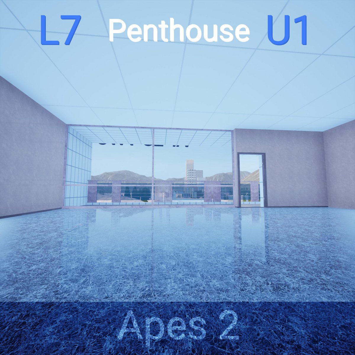 mvrswood's tweet photo. This rare Apes2 Penthouse unit is in the Bay district and has a great view across the water to the City. Unfurnished #metaverse #nft #NFTCommmunity https://t.co/zJMwl836pk