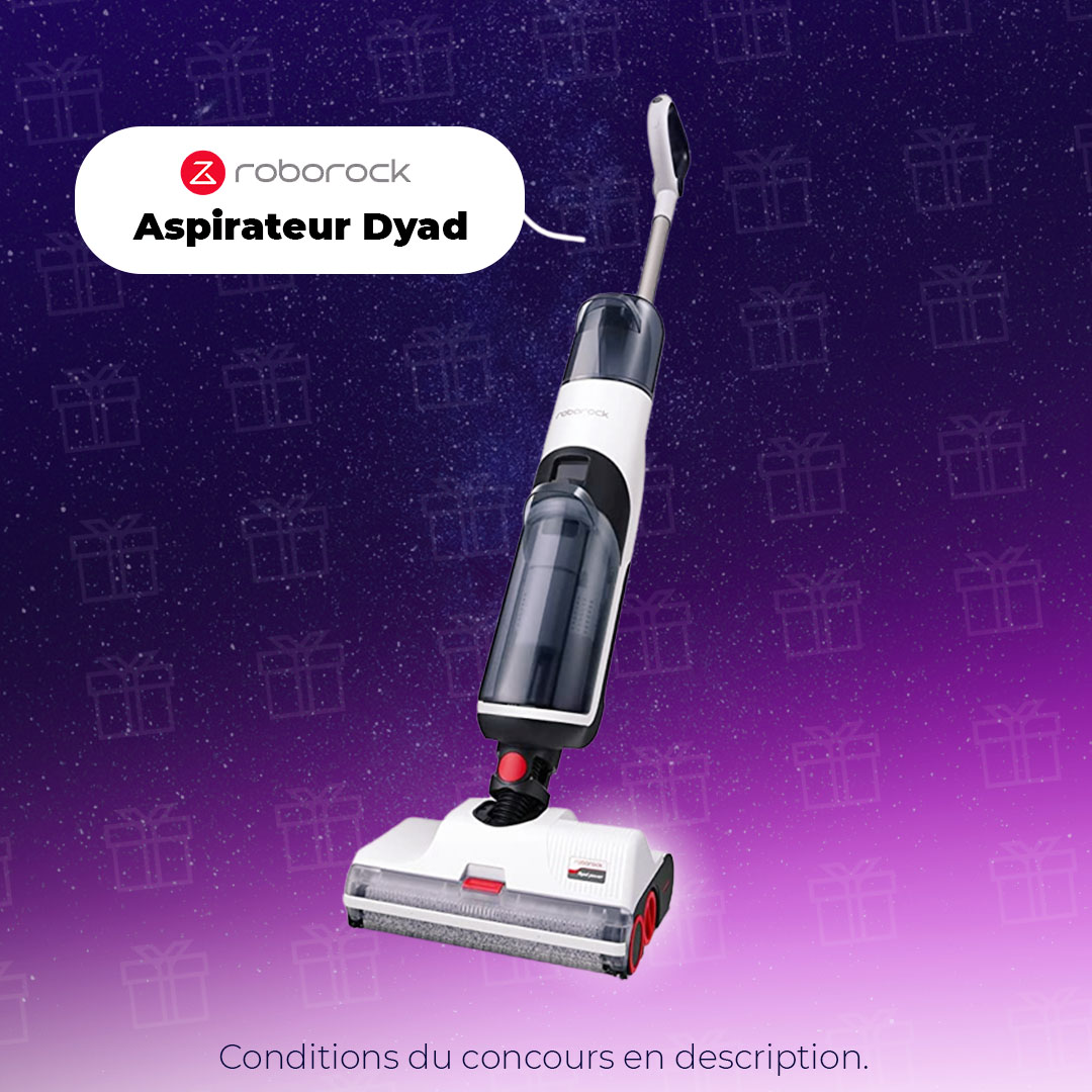 Frandroid's tweet photo. CONCOURS 🎁

Avec Roborock, on vous offre un aspirateur sans fil Dyad 🔥

Pour jouer :
1️⃣ Tweet #FrandroidOffreMoi le Dyad
2️⃣ RT + Like
3️⃣ Follow @Frandroid &amp; @roborockglobal 

TAS 29/08/22 🎉 https://t.co/BgwWTOZ0KV