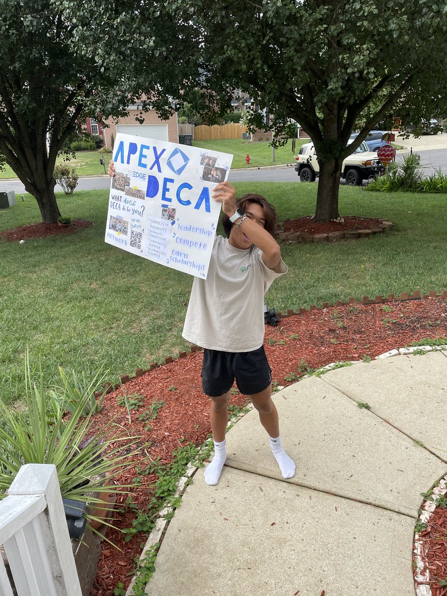 We are so excited for another amazing year of Apex DECA!! Come see us at the Apex Cougar Camp and learn all about what we are. Also check out our linktree with our website for all things APEX DECA! <a href="/ApexHighSchool/">Apex High School</a>