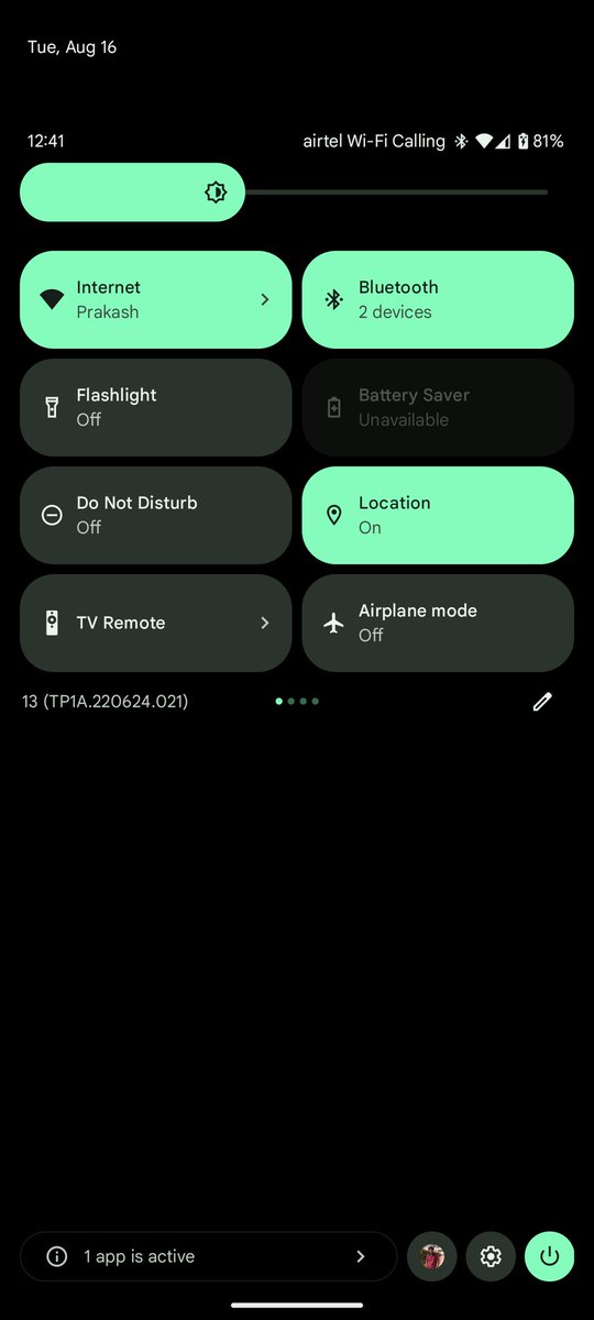 paks8197's tweet photo. Android 13 stable!
#teampixel
@madebygoogle 
#Android13 
#pixel6 https://t.co/gYdr0DV6yB