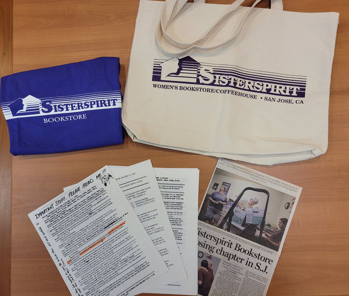 SJSUSpeccoll's tweet photo. We are excited to announce a new addition to our collections: The Sisterspirit Records! Sisterspirit Bookstore was founded in 1984 by 4 women who met at San Jose State with the goal of creating a feminist bookstore and coffeehouse where women could socialize and enjoy live music https://t.co/135BLYc3v0