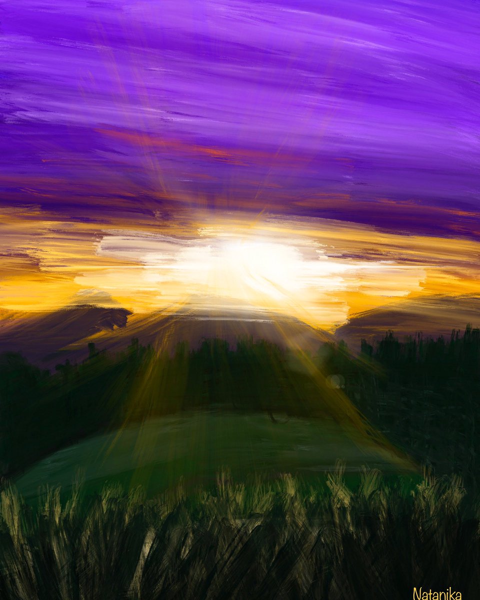 natka_nika's tweet photo. Sunset again… #naturedrawing #drawing #drawingoftheday #sunset #artgallery #ArtistOfTheSummer #digitalart #digitaldrawing #ArtistOnTwitter #artist #natanikaart #illustration  #procreate #procreateart #landscapepainting #Summer #worldofartist #galleryart #landscaping @procreate https://t.co/JztghvzzoJ