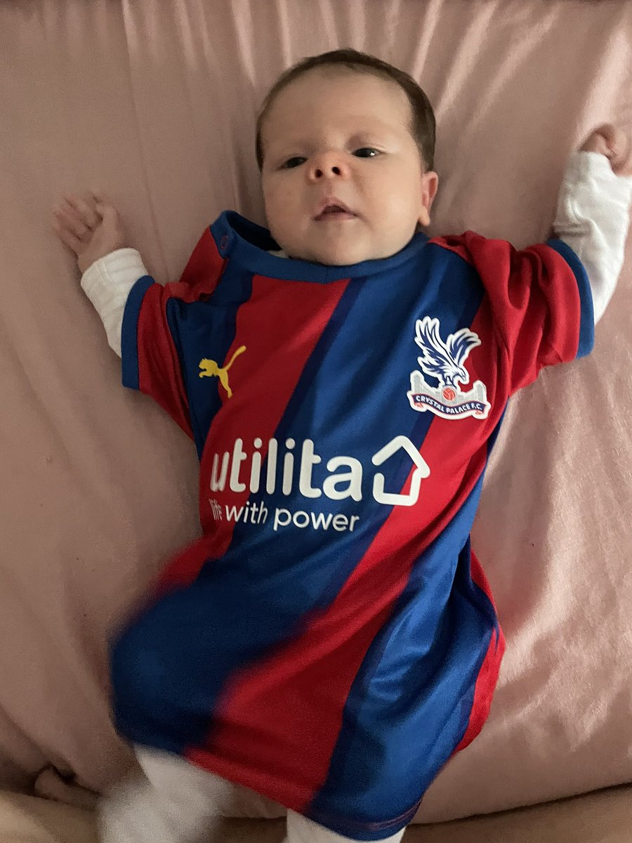 LauraMaeEast's tweet photo. Hoping my new mascot will bring us luck🤞Her look is inspired by 2001 Routledge #CPFC https://t.co/jkET321pqb