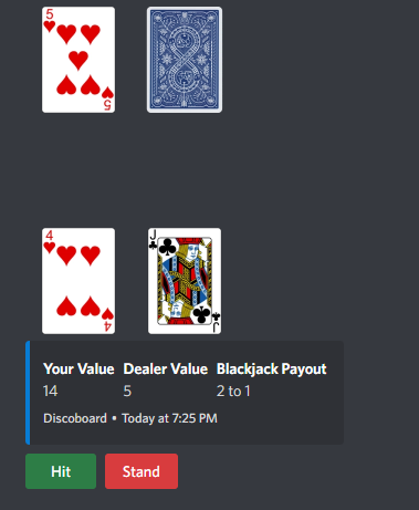 DiscoboardGames's tweet photo. First version of Blackjack is ready, will go public today!
We will upgrade server that is hosting Discoboard as well. Expect more fun with even better performance 🫡

#solananft #solananfts #solanasummer #boardy https://t.co/CkNbiUTWGe