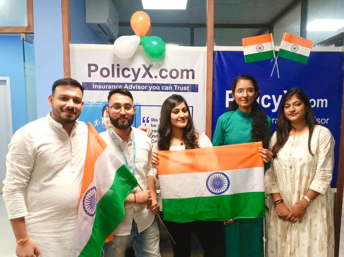 policyxcom's tweet photo. We celebrated the 75th Independence Day of India with immense enthusiasm and pride. Our unity at PolicyX represents our togetherness as a nation. 

Jai Hindi!

#policyx #azaadikaamritmahotsav #IndependenceDayIndia #independenceday2022 #indian #indianindependenceday https://t.co/lCiHgAqYMJ
