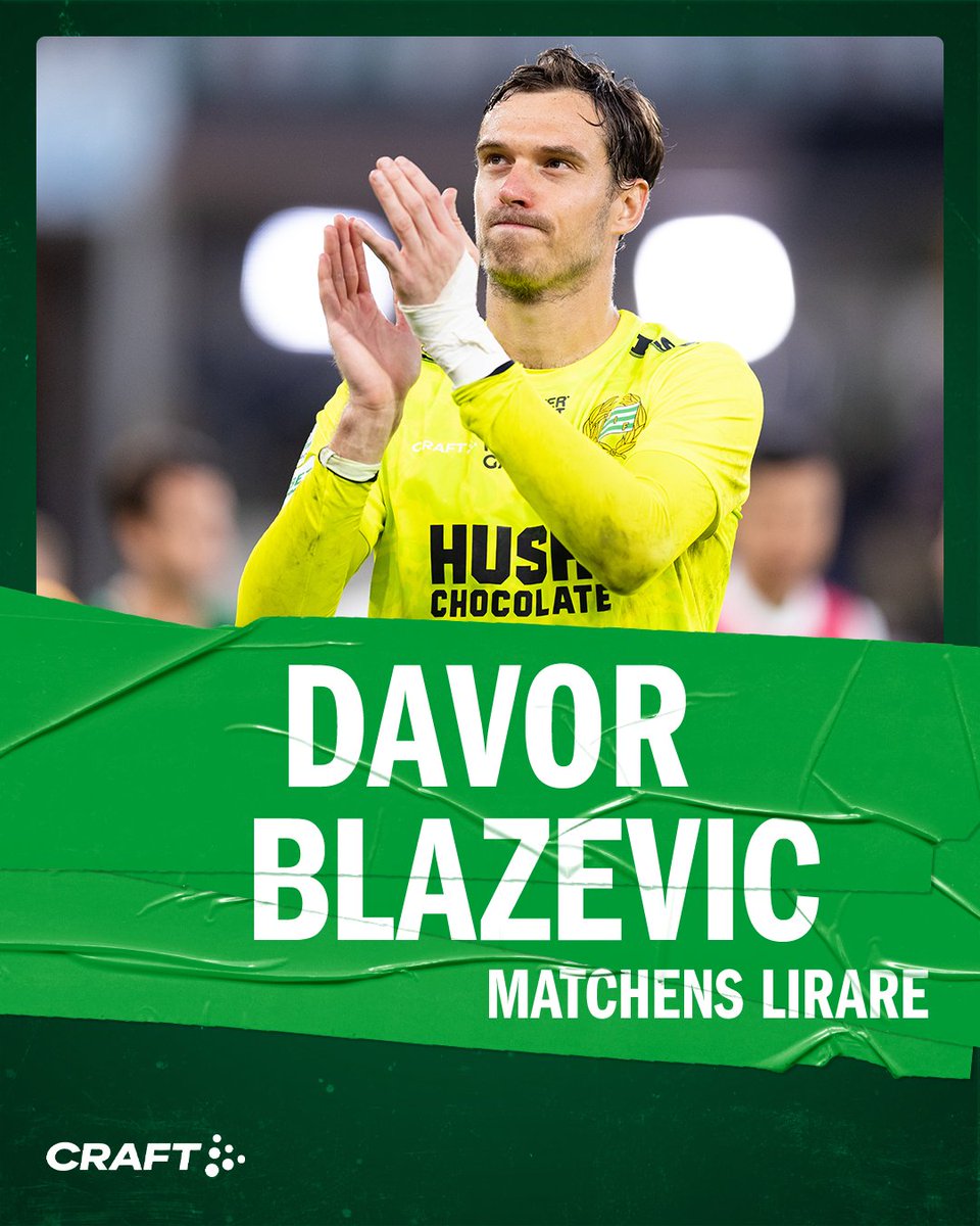 Davor Blazevic utsågs till bäst i Hammarby av matchsponsorn <a href="/CraftSWE/">Craft Sportswear SWE</a>. 

#Bajen