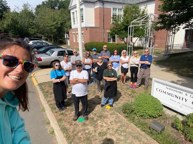 TownGuilford's tweet photo. The most glorious day of the year for local government public servants is #CityHallSelfie Day! Today, August 15, 2022, Guilford employees had the chance to show our love for Connecticut towns, cities, and all other forms of local government!  @ELGL50 @ccm_forct https://t.co/Y84YtPA5Kh