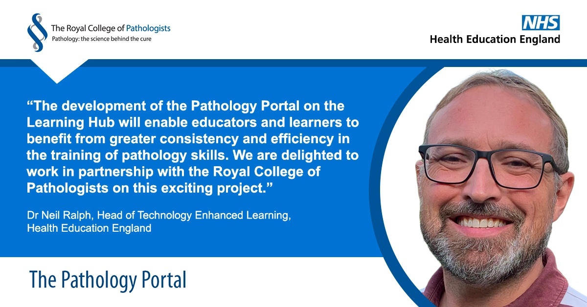 A new Pathology Portal in the Learning Hub widens the education and training offer for all those in roles related to pathology. Register for a Learning Hub account and visit orlo.uk/nly25 .@HEE_TEL &amp; <a href="/RCPath/">RC of Pathologists</a>