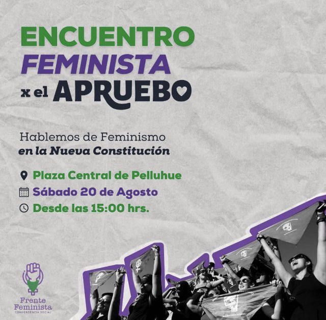 Si poh, #Apruebo 💪ENCUENTRO FEMINISTA x EL APRUEBO #PELLUHUE