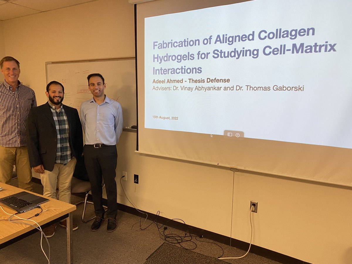 Vinay Abhyankar (@abhyankar_lab) on Twitter photo Congratulations to <a href="/adeel_achmed/">Adeel Ahmed</a> for passing his Ph.D. defense with flying colors. Dr. Ahmed will be joining <a href="/LabBeebe/">Beebe Lab (MMB)</a> as a postdoctoral fellow in October. He is the first graduate from the lab and will be missed. <a href="/TomGaborski/">Tom Gaborski</a> <a href="/_RITEngineering/">Kate Gleason College of Engineering</a> Congratulations to <a href="/adeel_achmed/">Adeel Ahmed</a> for passing his Ph.D. defense with flying colors. Dr. Ahmed will be joining <a href="/LabBeebe/">Beebe Lab (MMB)</a> as a postdoctoral fellow in October. He is the first graduate from the lab and will be missed. <a href="/TomGaborski/">Tom Gaborski</a> <a href="/_RITEngineering/">Kate Gleason College of Engineering</a>