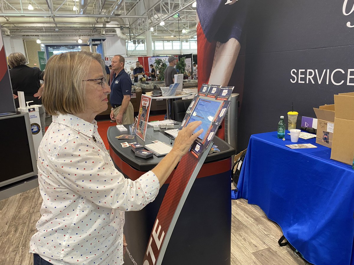 IowaSOS's tweet image. Congresswoman @millermeeks voted in our #IowaStateFair #StrawPoll today. Drop by our booth inside the Varied Industries Bldg to make your voice heard in the races for U.S. Senate, U.S. House &amp;amp; Governor.  #BeAVoter