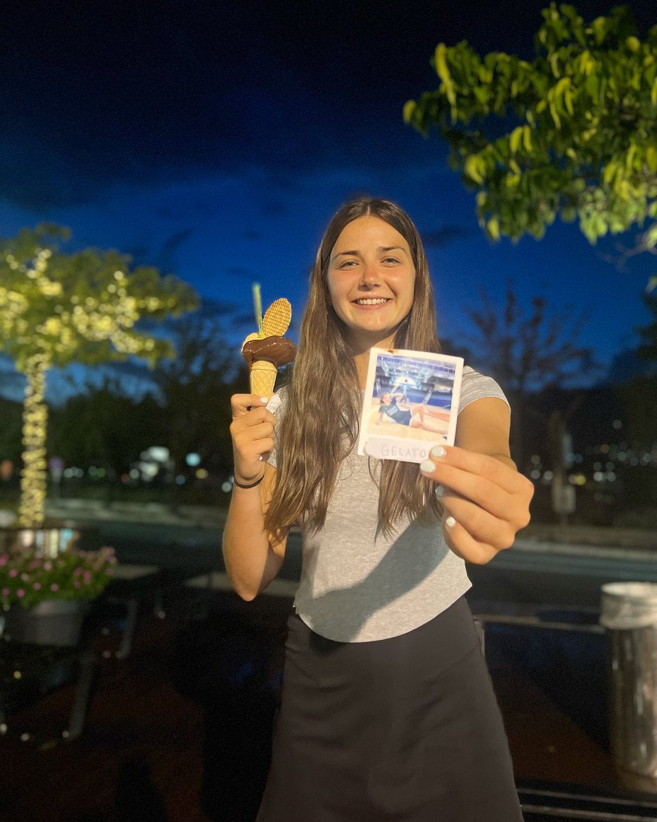 “And I thought ice cream was good. I’m having so much fun trying gelato every day!” 🍦 Claire Baguley is living her best life trying all the gelato in Italy for her Italy photo spotlight! #HopeWBBinItaly