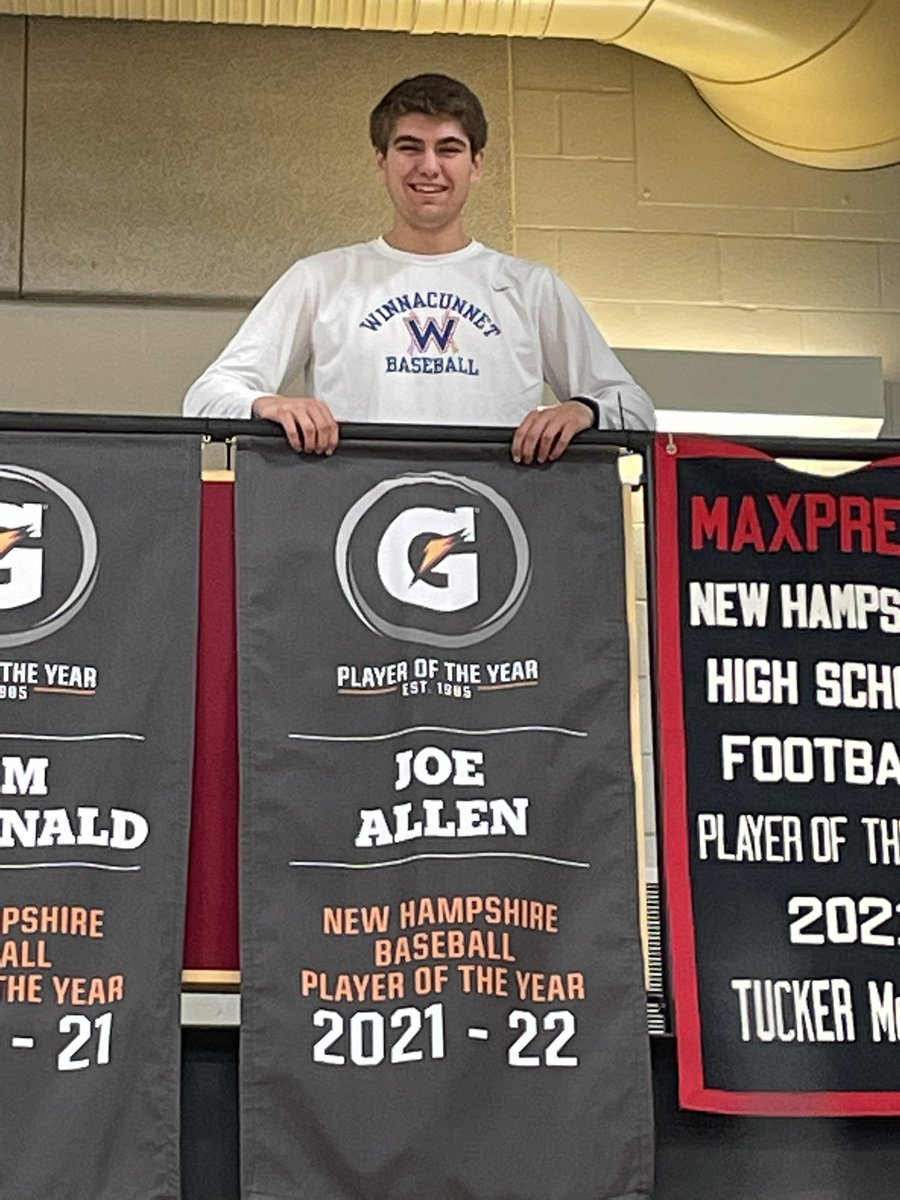 Winnawar's tweet photo. Joe Allen hung his banner today before leaving for Clemson. Congrats and good luck Joe! https://t.co/MOzWjgHY1z